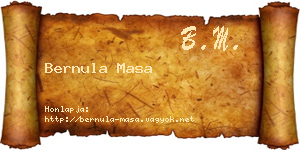 Bernula Masa névjegykártya